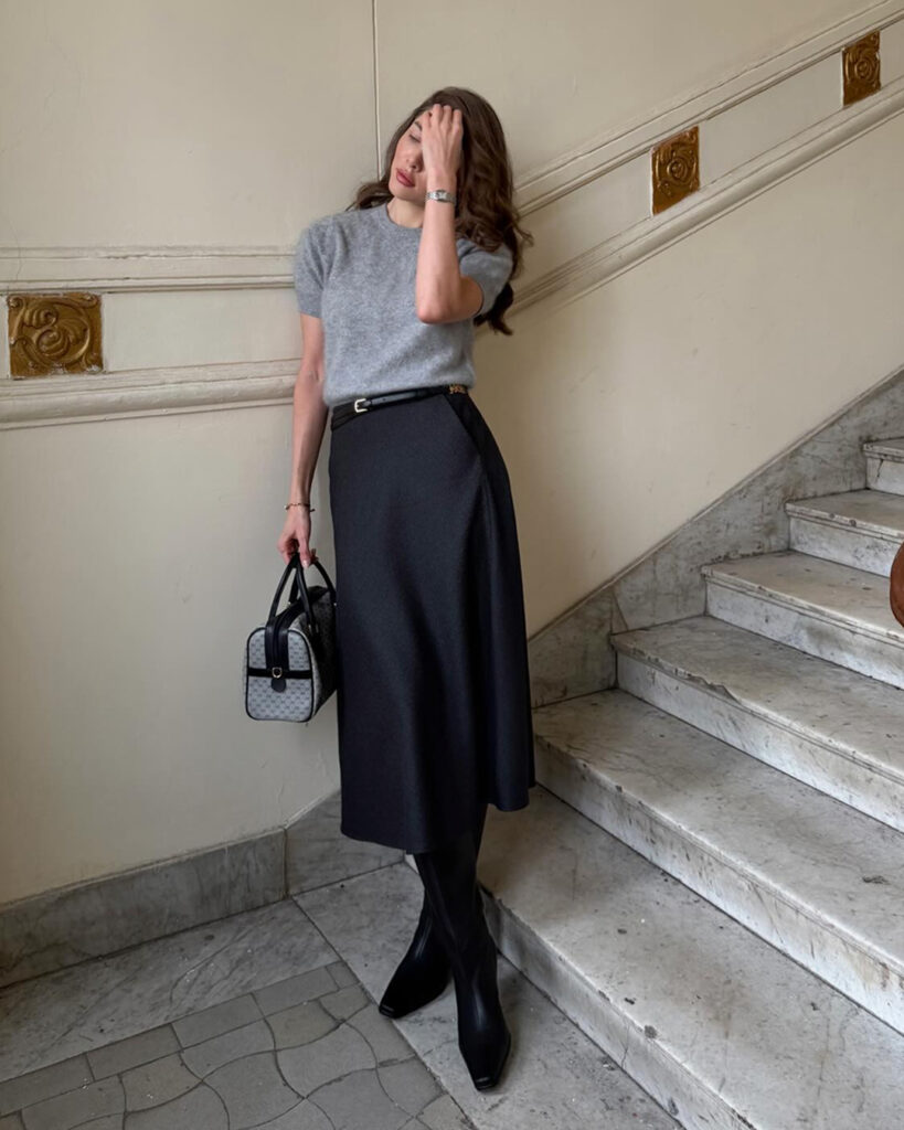 Black Midi Skirt