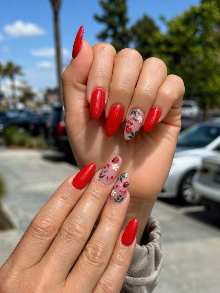 Ladybug Nail
