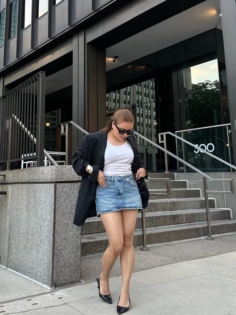 Mini Denim Skirt Outfit