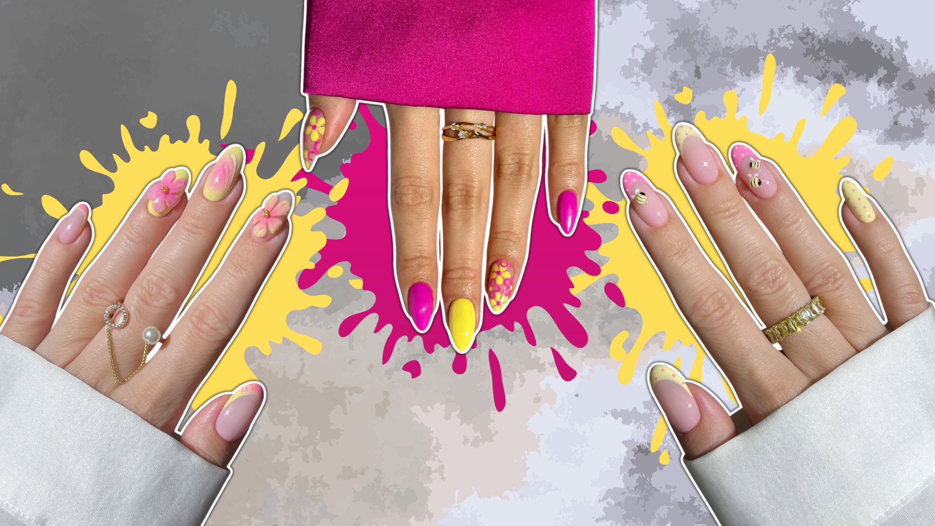 The Ultimate Collection of Pink and Yellow Nail Designs