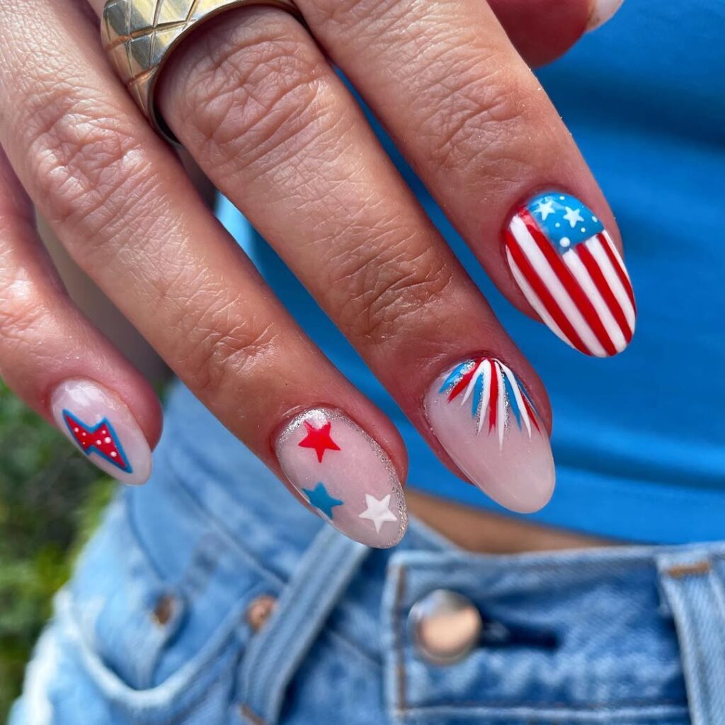 4th of July Nails