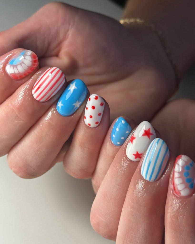 4th of July Nails