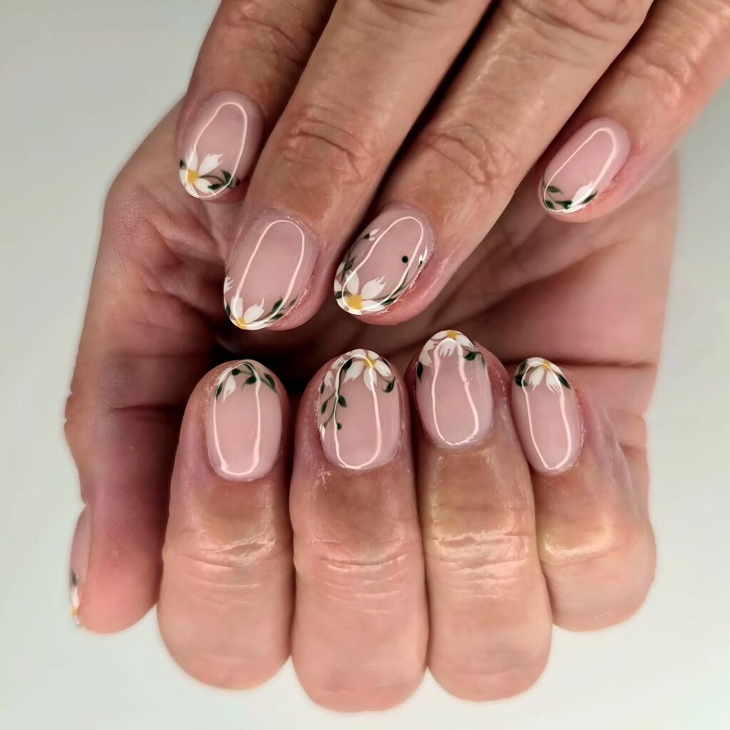 Beach Coded Nails