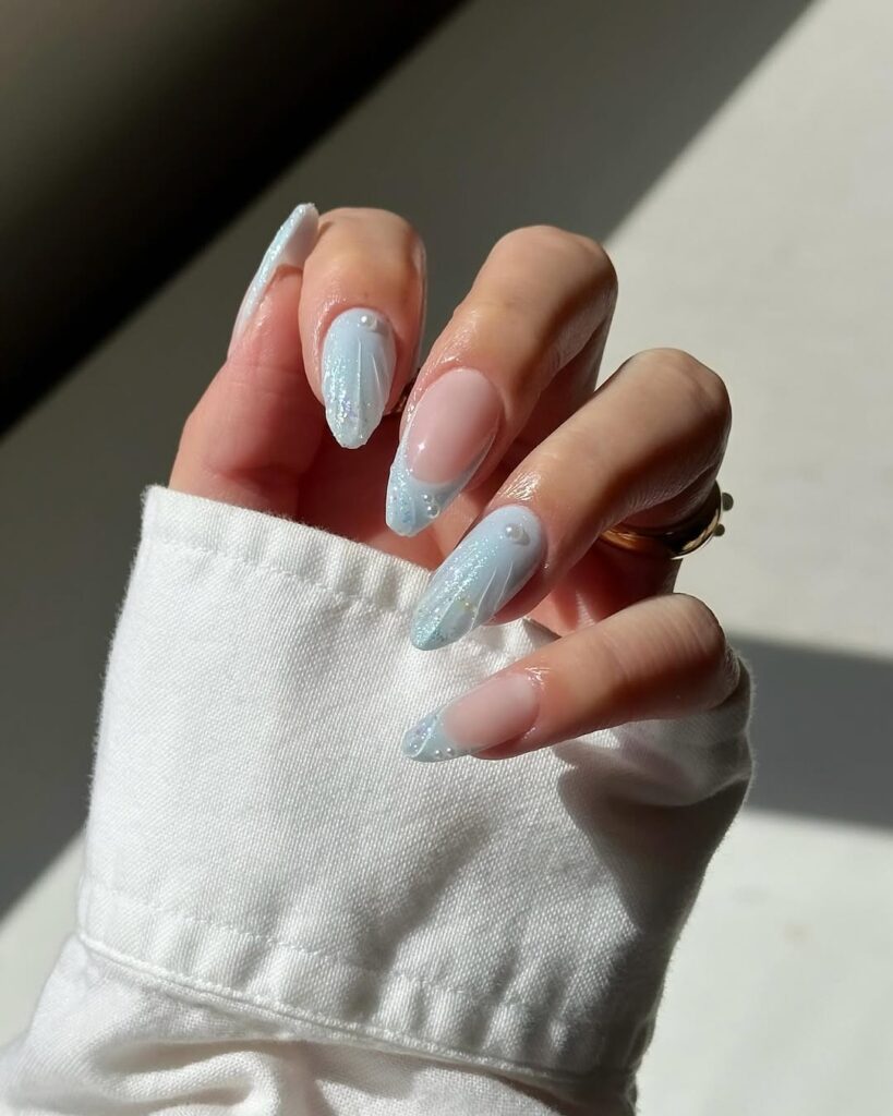Beach Coded Nails