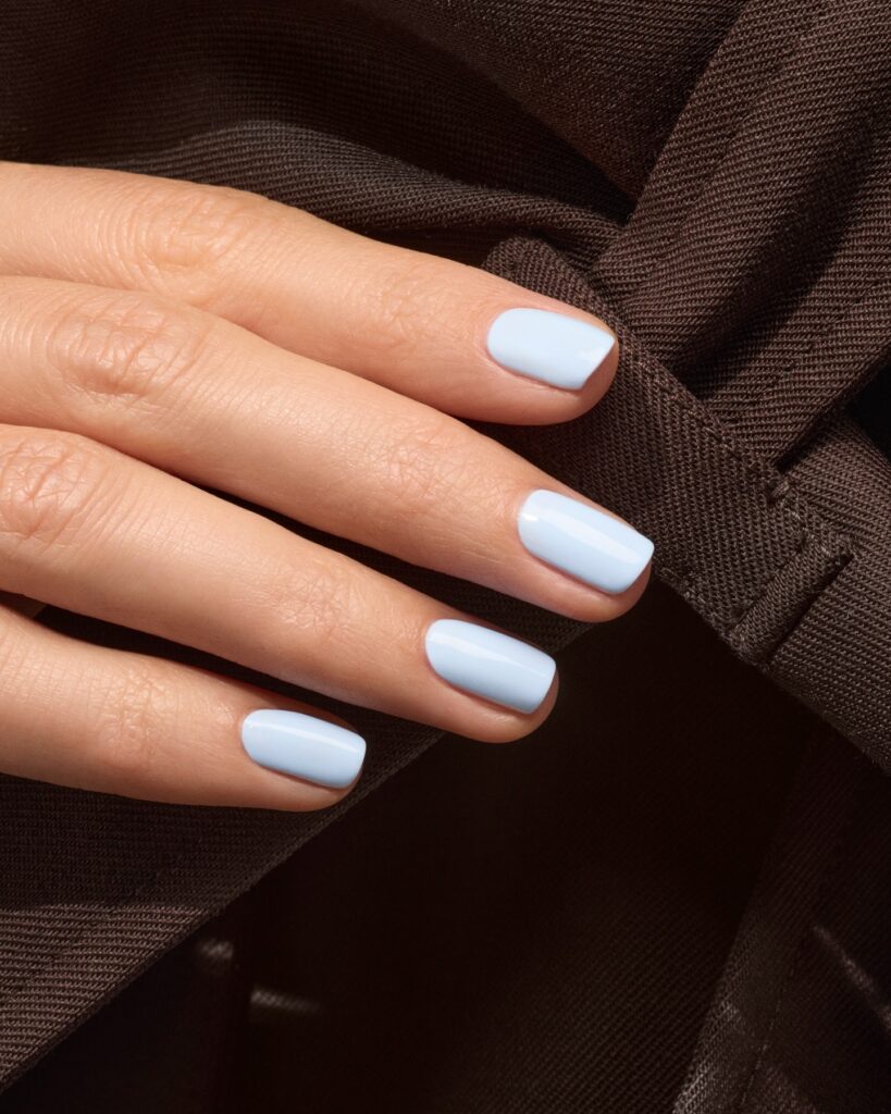 Sky Blue Nails