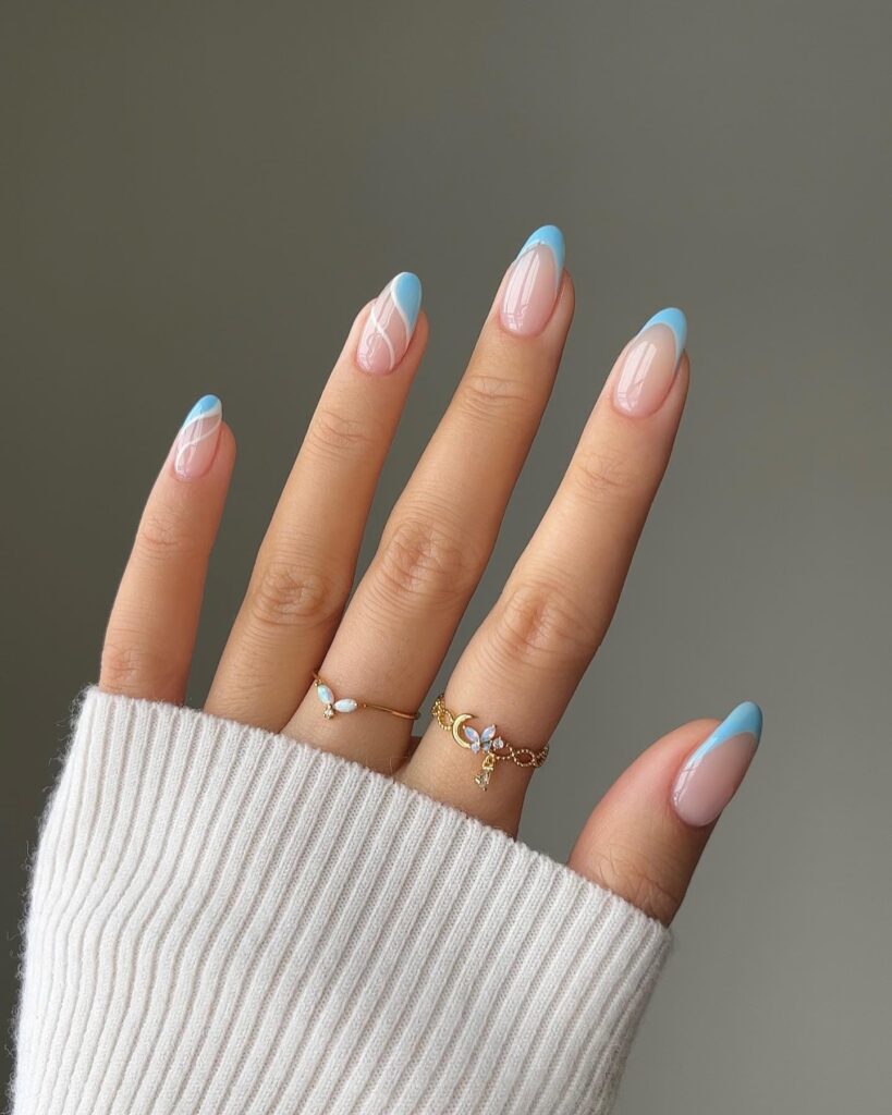 Sky Blue Nails