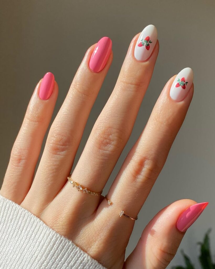 Strawberry Milkshake Nails