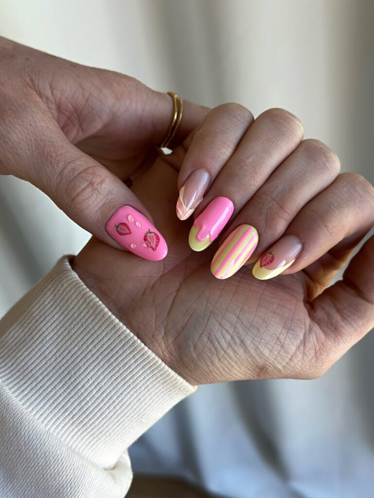 Strawberry Milkshake Nails