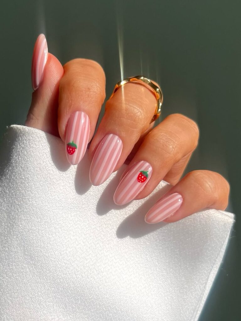 Strawberry Milkshake Nails