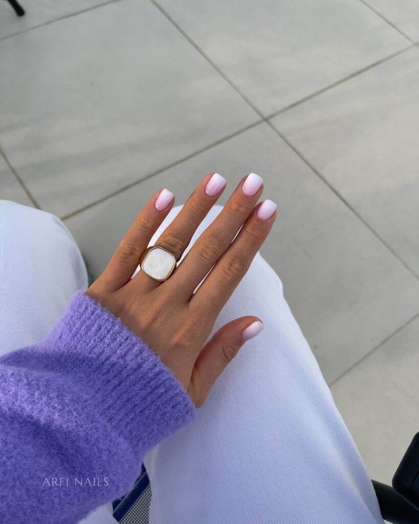 White and Pink Nails