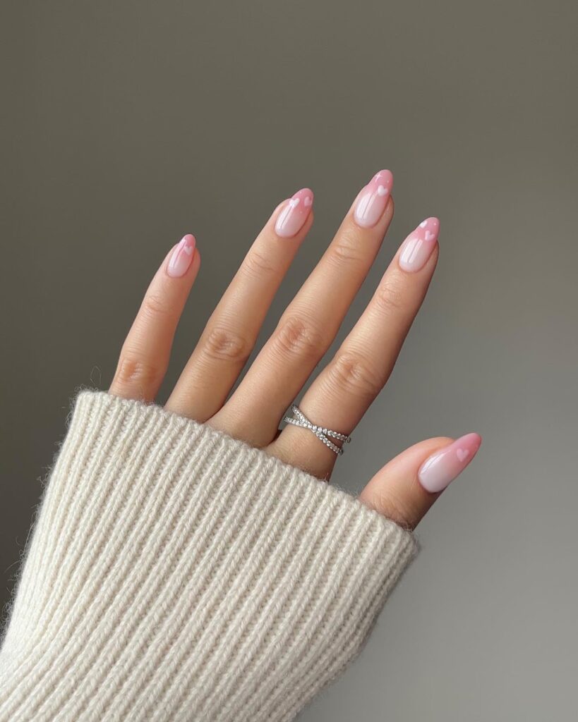White and Pink Nails